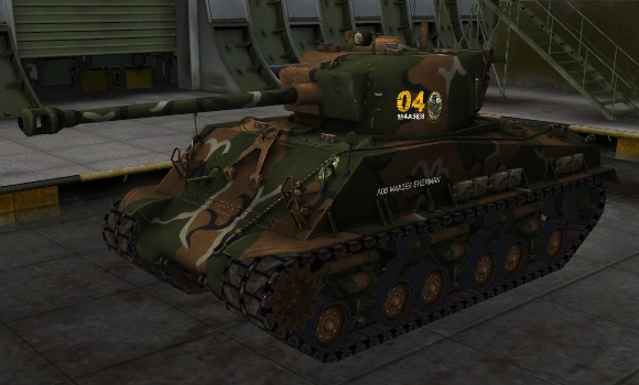 шкурка для танка M4A3E8 Sherman