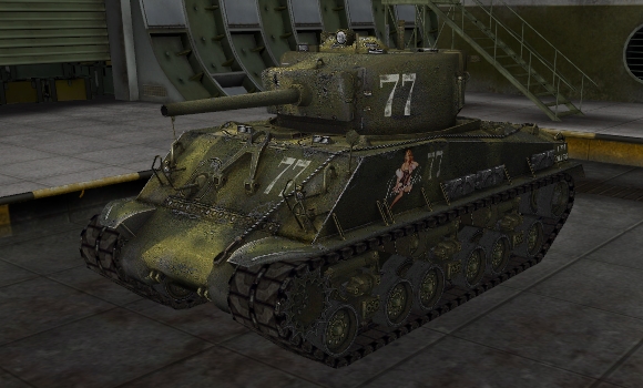 шкурка для танка M4A3E8 Sherman