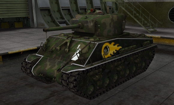 шкурка для танка M4A3E8 Sherman
