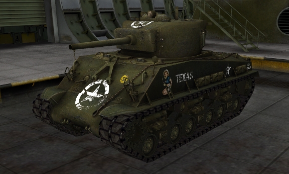 шкурка для танка M4A3E8 Sherman